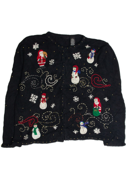 Vintage Black Ugly Christmas Cardigan 60927