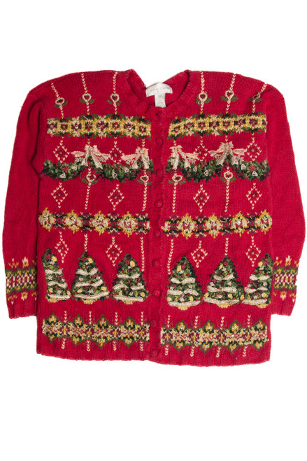 Vintage Red Ugly Christmas Cardigan 60953