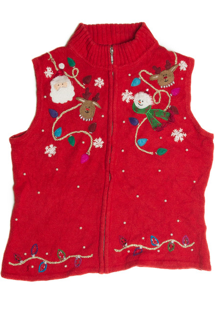 Vintage Red Ugly Christmas Vest 60963