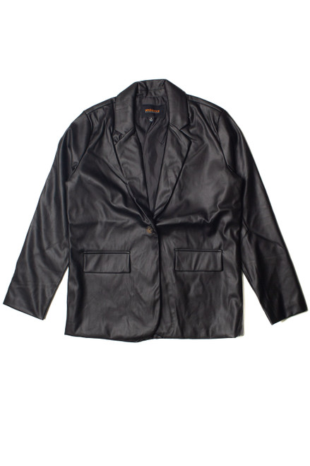 Black Pleather Blazer