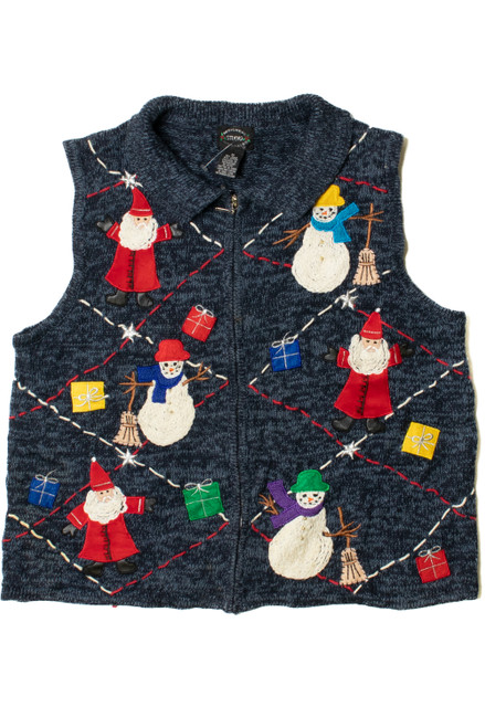 Santa & Snowmen Ugly Christmas Vest 62265
