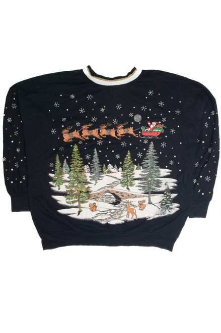 Vintage Black Ugly Christmas Sweatshirt 60998