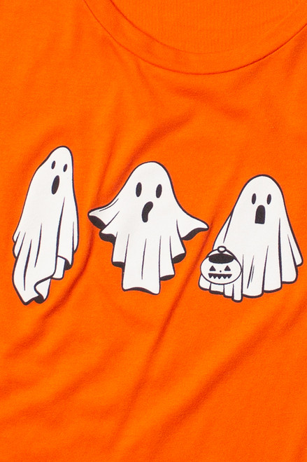 Orange Halloween Ghosts Tee