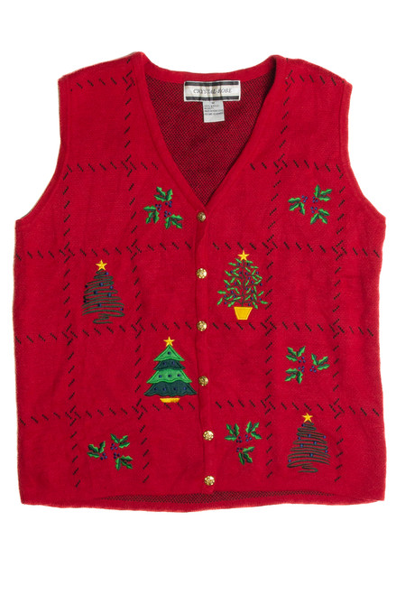 Vintage Red Ugly Christmas Vest 62282