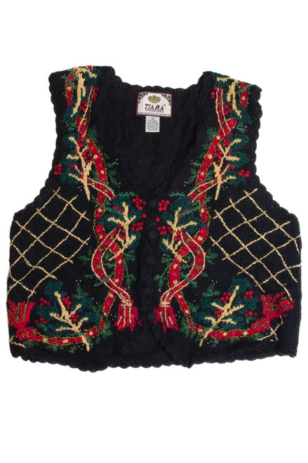 Vintage Black Ugly Christmas Vest 62283