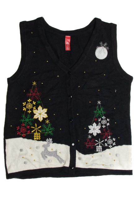 Vintage Black Ugly Christmas Vest 62289