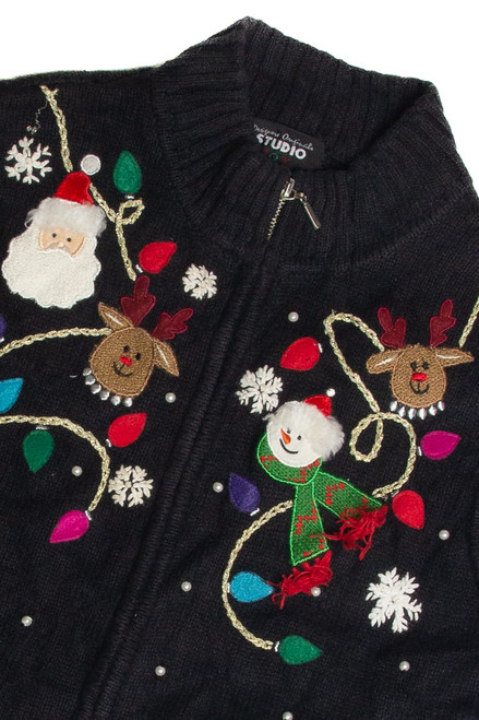 Vintage Black Ugly Christmas Vest 62301