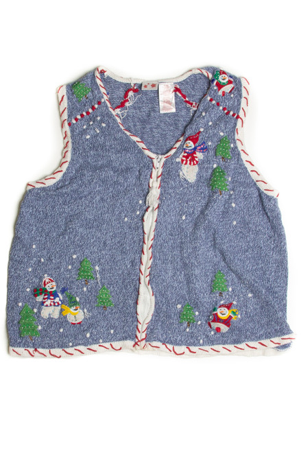 Vintage Blue Ugly Christmas Vest 62302