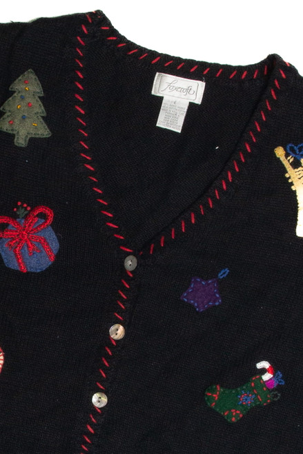 Vintage Black Ugly Christmas Vest 62303