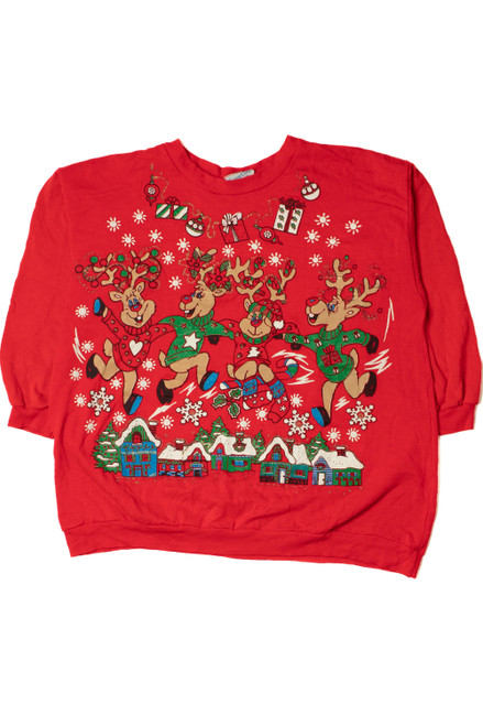 Vintage Reindeer Ugly Christmas Sweatshirt 61512