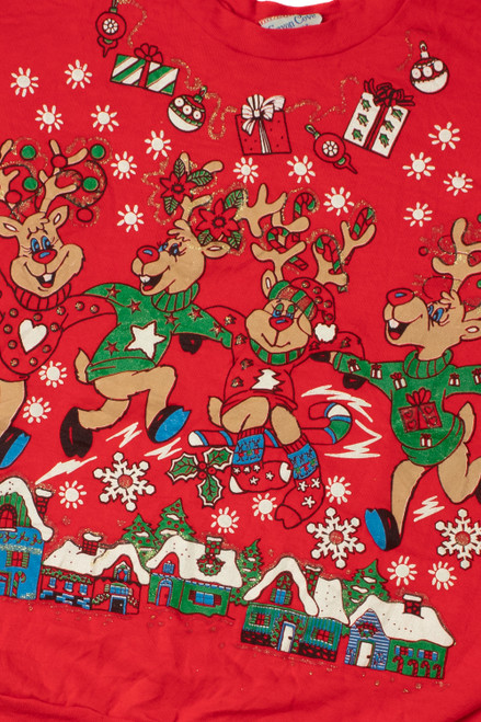 Vintage Reindeer Ugly Christmas Sweatshirt 61512