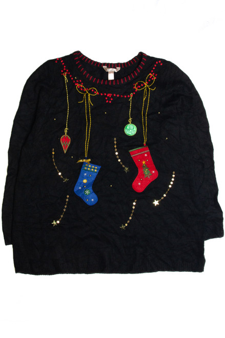 Vintage Black Ugly Christmas Sweater 62310