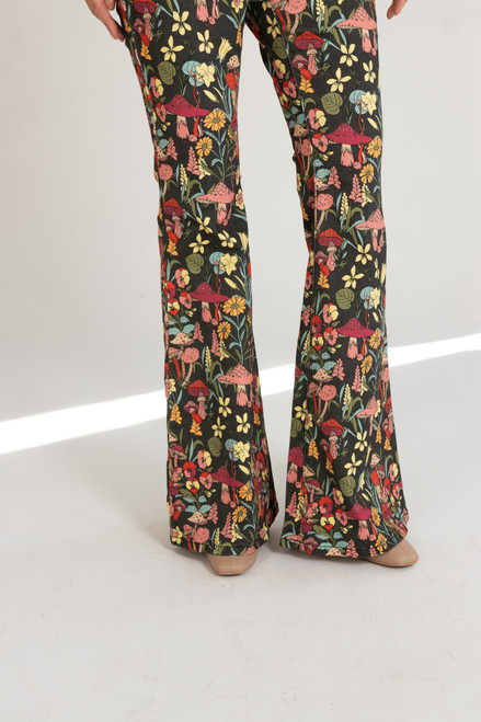 Mushroom & Wildflower Flare Jeans