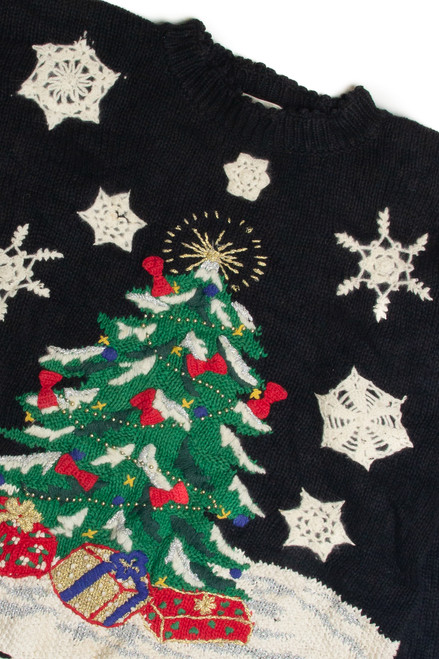 Vintage Black Ugly Christmas Sweater 62407