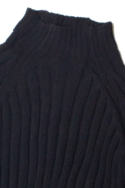 Black Funnel Neck Sweater