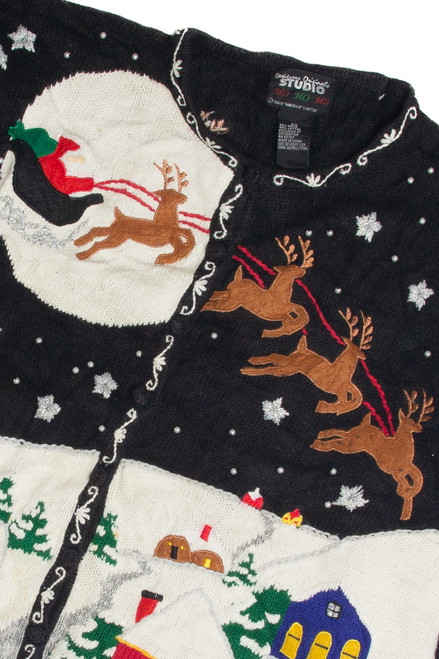 Vintage Black Ugly Christmas Cardigan 62430