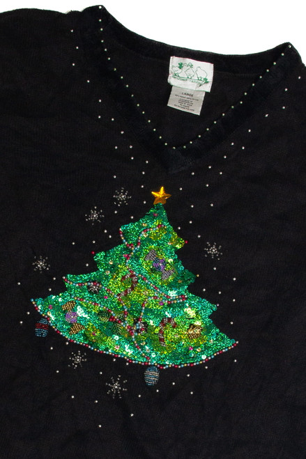 Vintage Black Ugly Christmas Sweater 62468