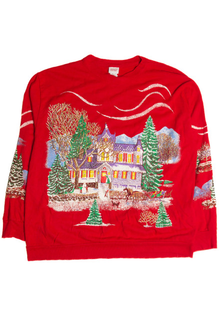 Vintage Red Christmas Sweatshirt 62478