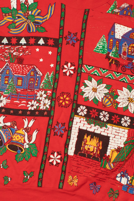 Holiday Collage Ugly Christmas Sweatshirt 61604