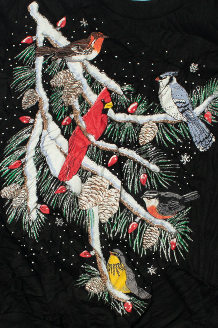 Snowy Birds Ugly Christmas Sweatshirt 61611