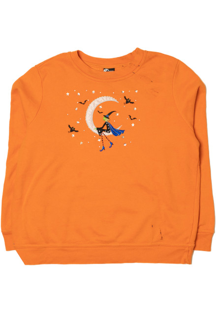 Crescent Moon Witch Halloween Sweatshirt