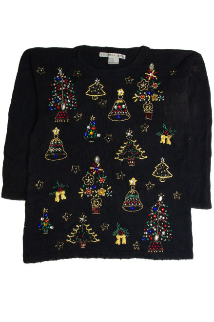 Vintage Black Ugly Christmas Sweater 62520