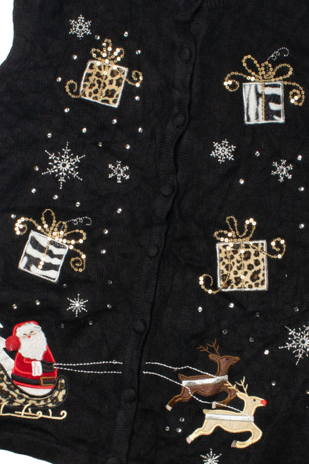 Leopard Print Presents Ugly Christmas Vest 61625