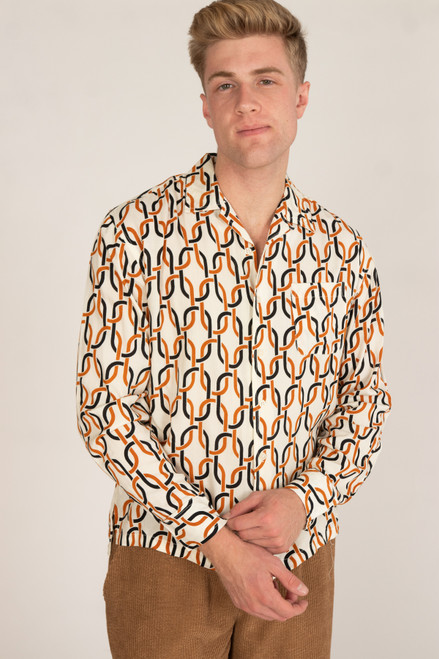 Chain Reaction Long Sleeve Button Up Shirt