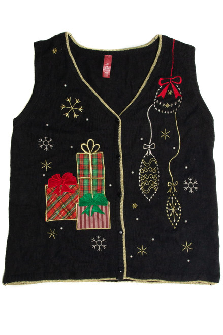 Vintage Black Ugly Christmas Vest 62579