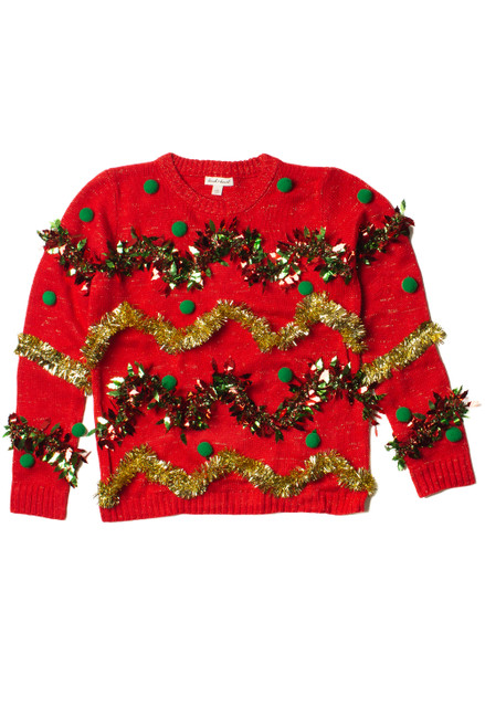 All Over Tinsel Christmas Sweater