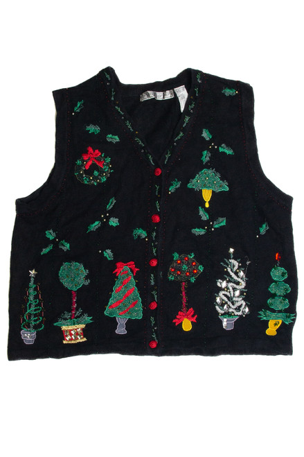 Vintage Black Ugly Christmas Vest 62605
