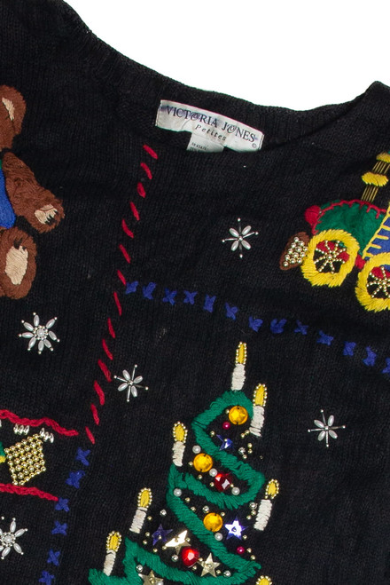 Vintage Black Ugly Christmas Sweater 62907