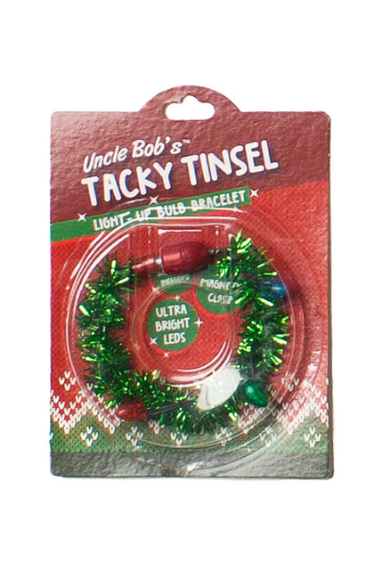 Tacky Tinsel Light Up Wreath Bracelet