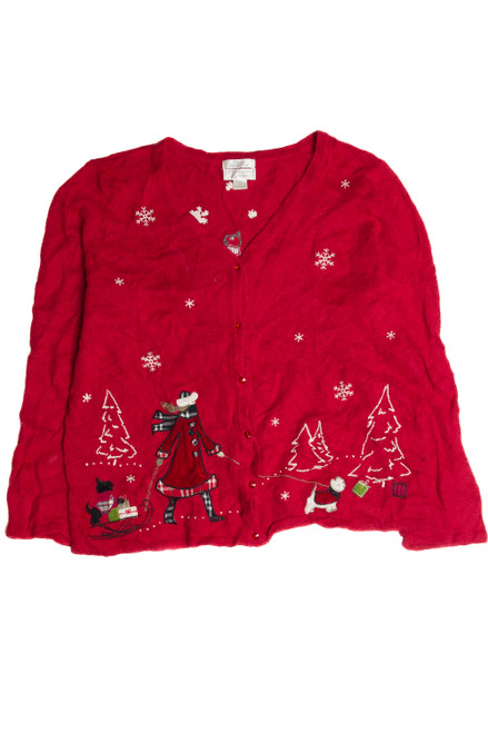 Vintage Red Ugly Christmas Cardigan 62620