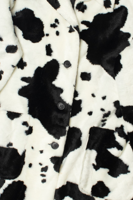 Vintage Cow Print Karen Kane Chore Coat