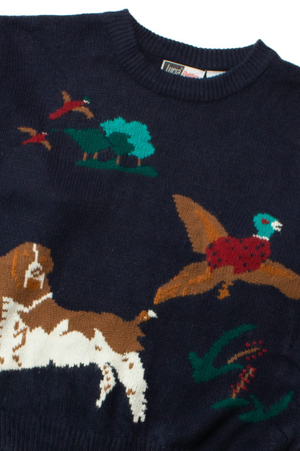 Vintage Pheasant Hunting Dog Sweater (1990s)