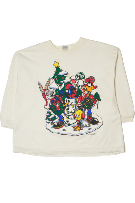 Vintage 1996 Looney Tunes Ugly Christmas Sweatshirt