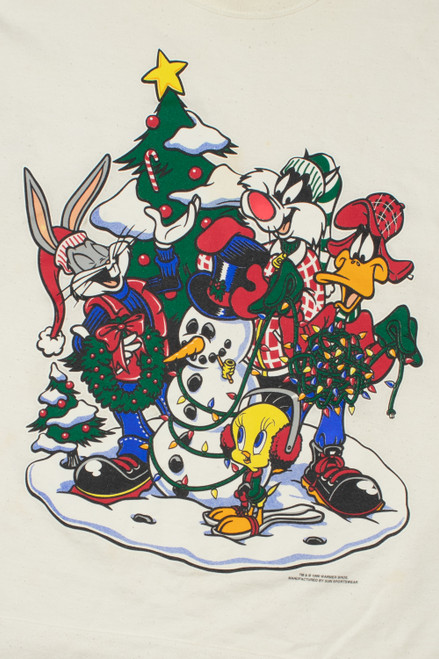 Vintage 1996 Looney Tunes Ugly Christmas Sweatshirt