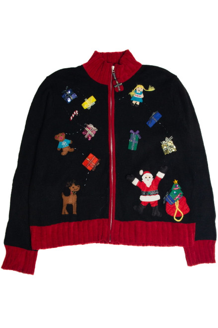 Vintage Black Ugly Christmas Cardigan 62651