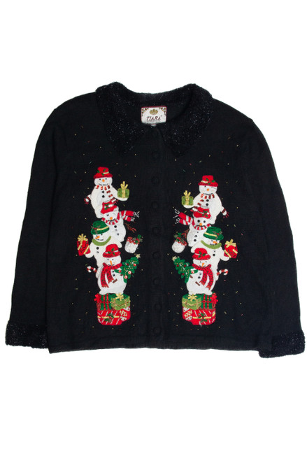 Vintage Black Ugly Christmas Cardigan 62652