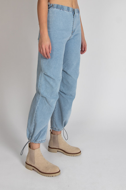 Light Wash Parachute Jeans