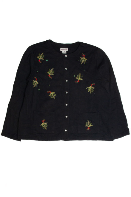 Vintage Black Ugly Christmas Cardigan 62659