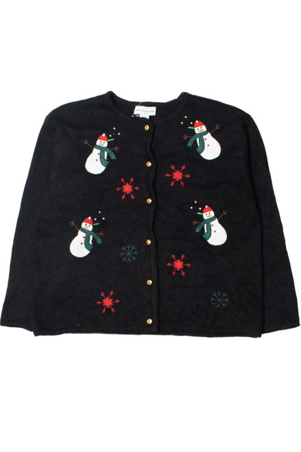 Snowy Snowmen Ugly Christmas Cardigan 61676