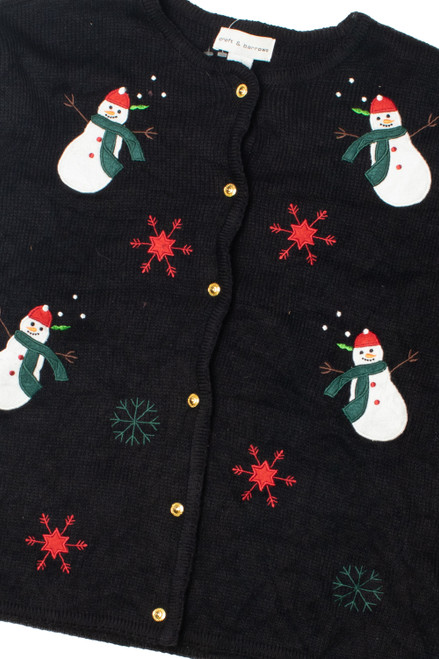 Snowy Snowmen Ugly Christmas Cardigan 61676