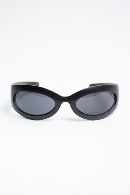 Oval Thick Frame Sunglasses