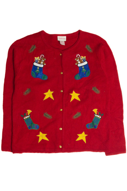 Vintage Red Ugly Christmas Cardigan 62663