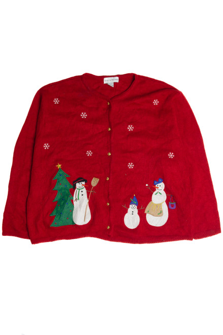 Vintage Red Ugly Christmas Cardigan 62665