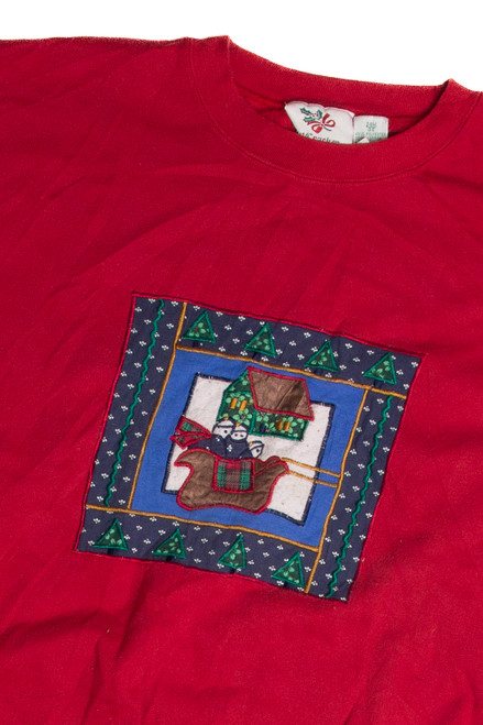 Vintage Red Christmas Sweatshirt 62666