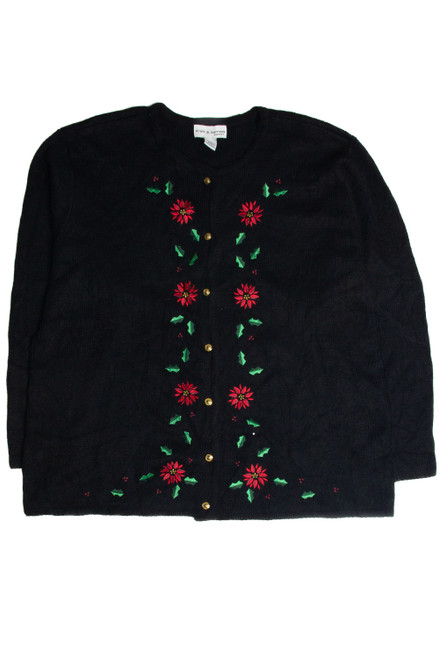 Vintage Black. Ugly Christmas Cardigan 62672