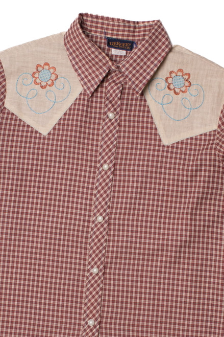 Vintage Embroidered Western Button Up Shirt 992